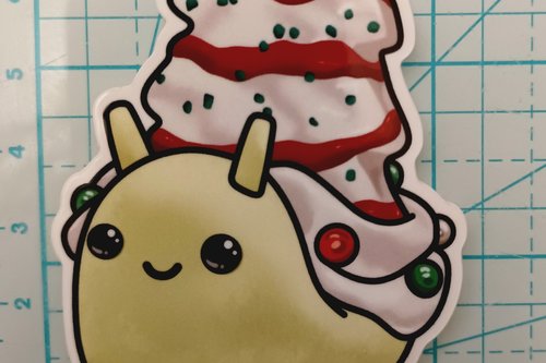 Christmas Tree Snail Sticker