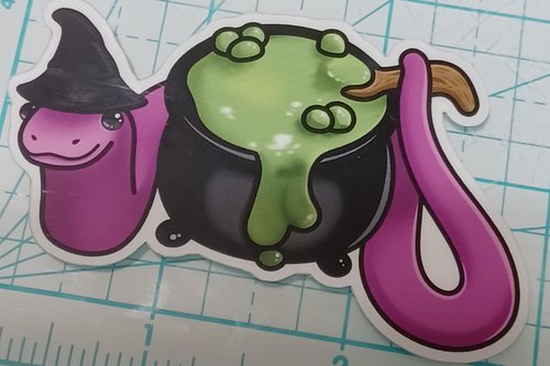 Glow In The Dark Cauldron Snake Sticker 