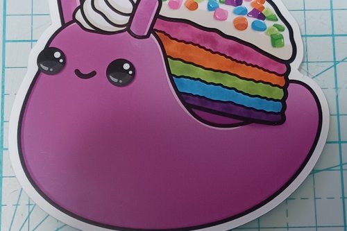 Purple Cake Snail Sticker 