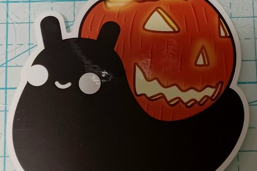 Jack-o-lantern Snail Sticker