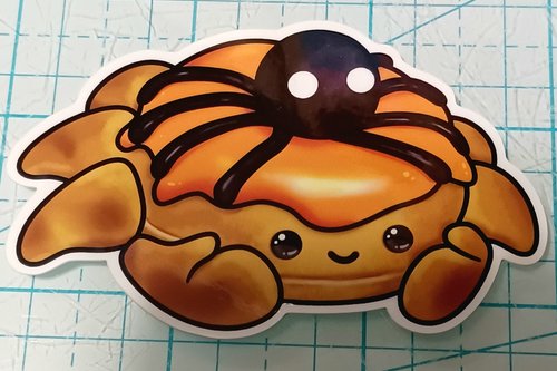 Spooky Donut Crab Sticker 