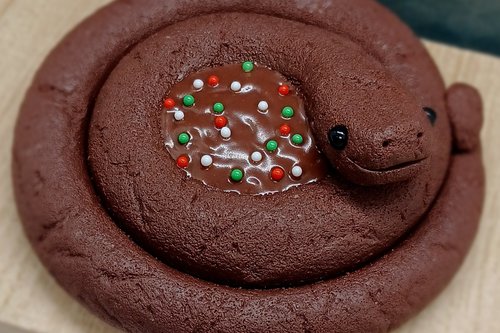 Chocolate Sprinkle Cookie Snake