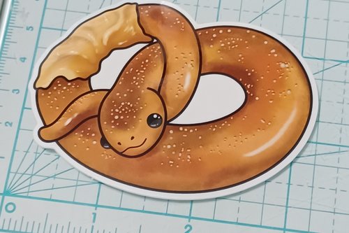 Pretzel Snake Sticker