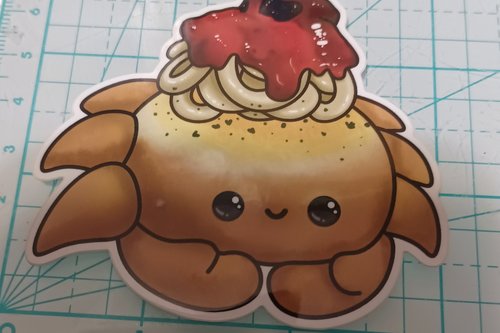 Spaghetti/Garlic Bread Crab Sticker