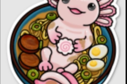 Axolotl Ramen Sticker 